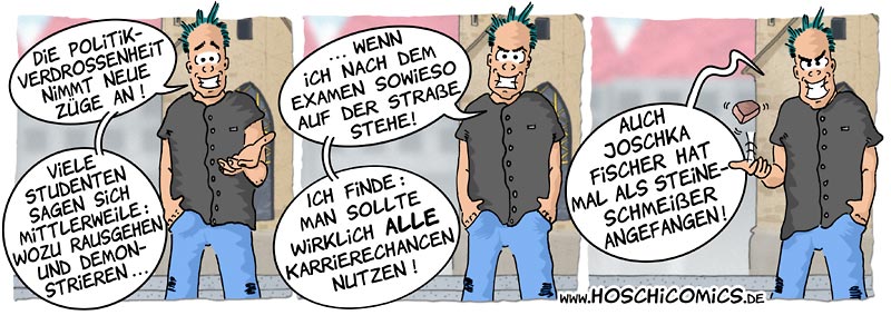 Hoschi-Comic #124: 'Steineschmeißer'